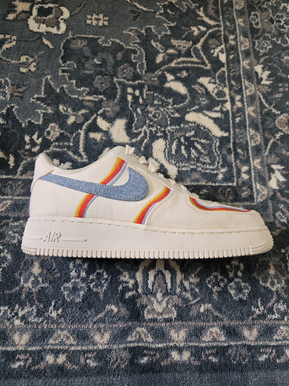 Nike Air Force 1 '07 LV8 Sail Denim Swoosh - Picture 3 of 9